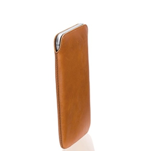 KD Essentials iPhone 6 Echt-Ledertasche Cognac (Rotbraun) Slimdesign - 1