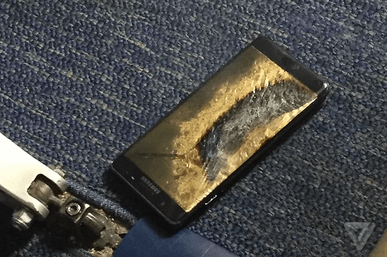 Samsung Galaxy Note 7 nach Brandschaden
