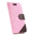 Apple iPhone 6 Plus Hülle, Caseday® [STOFF SERIES] Schutz-Hülle Schale Flip Tasche Rosa - 1