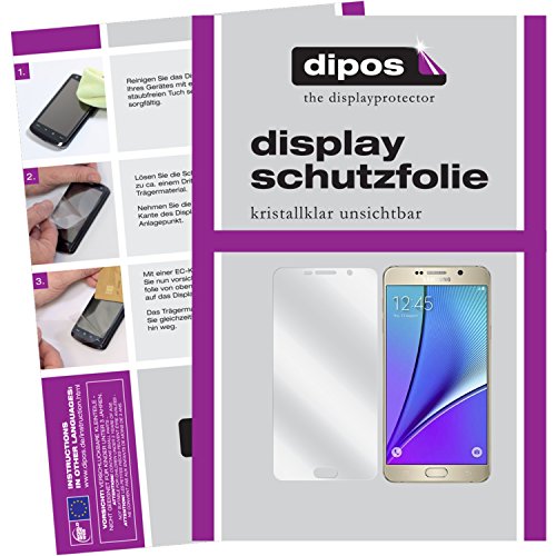 dipos Samsung Galaxy Note 5 Schutzfolie (6 Stück) - kristallklare Premium Folie Crystalclear - 2