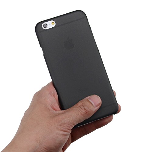 doupi® UltraSlim Case für Apple iPhone 6 Plus iPhone 6s Plus ( 5,5 Zoll ) 5.5" FeinMatt FederLeicht Hülle Bumper Cover Schutz Tasche Schale Hardcase ( schwarz ) - 4
