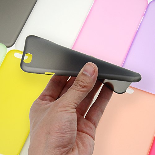 doupi® UltraSlim Case für Apple iPhone 6 Plus iPhone 6s Plus ( 5,5 Zoll ) 5.5" FeinMatt FederLeicht Hülle Bumper Cover Schutz Tasche Schale Hardcase ( schwarz ) - 7
