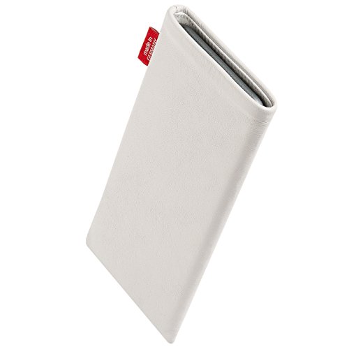 fitBAG Beat Weiß Handytasche Tasche aus Echtleder Nappa mit Microfaserinnenfutter für Samsung Galaxy Note 5 - 2