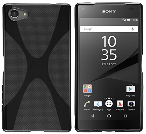 kazoj Schutzhülle Sony Xperia Z5 Compact Hülle im X-Design aus TPU in schwarz - 1