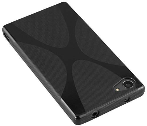 kazoj Schutzhülle Sony Xperia Z5 Compact Hülle im X-Design aus TPU in schwarz - 2