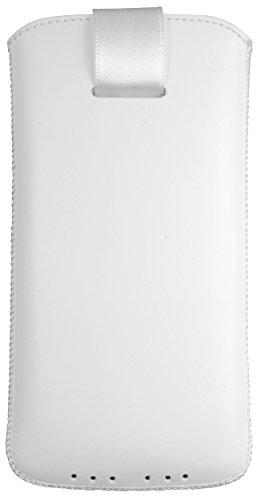 mumbi ECHT Ledertasche Sony Xperia Z5 Compact Tasche Leder Etui weiss (Lasche mit Rückzugfunktion Ausziehhilfe) - 6