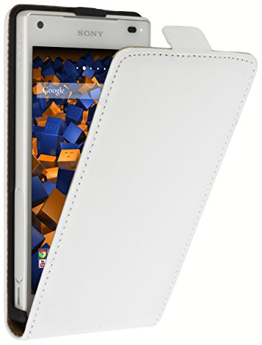 mumbi Flip Case Sony Xperia Z5 Compact Tasche weiss - 1
