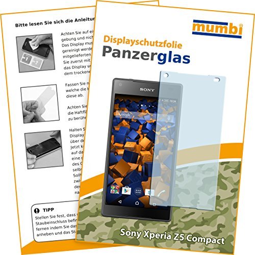 mumbi Panzerglasfolie Sony Xperia Z5 Compact Glasfolie Hartglas 9H - 1