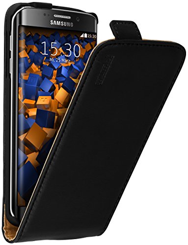 mumbi PREMIUM Leder Flip Case Samsung Galaxy S6 Edge Tasche - 1