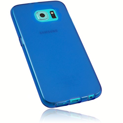 mumbi Schutzhülle Samsung Galaxy S6 / S6 Duos Hülle transparent blau (Slim - 1.2 mm) - 1