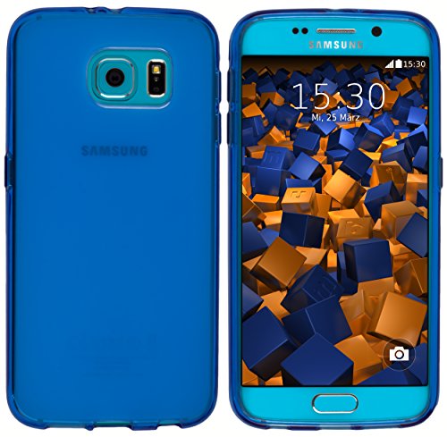 mumbi Schutzhülle Samsung Galaxy S6 / S6 Duos Hülle transparent blau (Slim - 1.2 mm) - 2