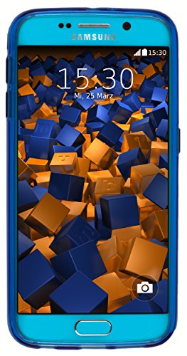 mumbi Schutzhülle Samsung Galaxy S6 / S6 Duos Hülle transparent blau (Slim - 1.2 mm) - 6