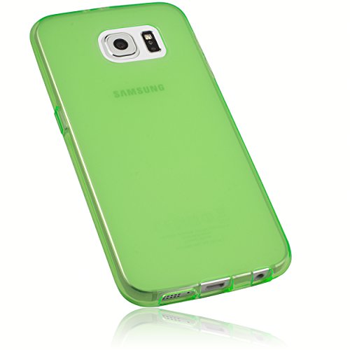mumbi Schutzhülle Samsung Galaxy S6 / S6 Duos Hülle transparent grün (Slim - 1.2 mm) - 1