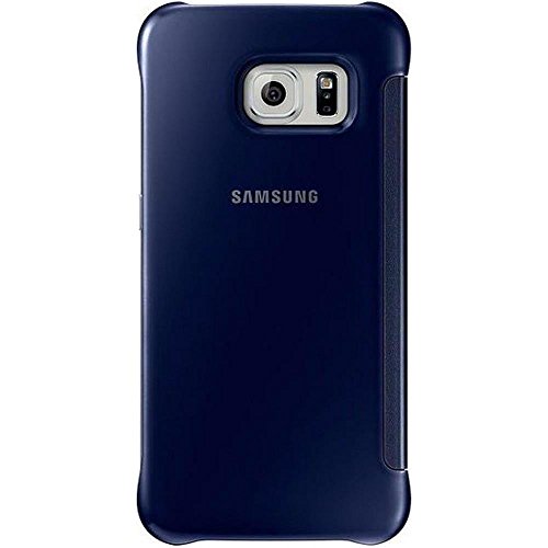 Samsung Handyhülle Schutzhülle Protective Case Cover mit Clear View Klarsicht Cover für Galaxy S6 Edge - Schwarz - 2