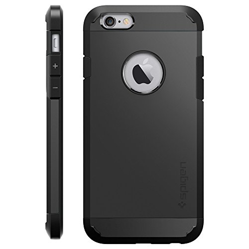 Spigen Schutzhülle für iPhone 6 / 6S TOUGH ARMOR - doppelte Schutzschicht & extrem hoher Fallschutz, Tasche in schwarz [Black - SGP11614] - 8