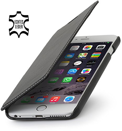 StilGut Book Type Case ohne Clip, Hülle aus Leder für Apple iPhone 6 Plus (5.5"), schwarz nappa - 1