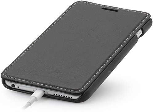 StilGut Book Type Case ohne Clip, Hülle aus Leder für Apple iPhone 6 Plus (5.5"), schwarz nappa - 3