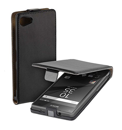 yayago Flip Eco Case für Sony Xperia Z5 Compact Hülle Kunstleder Schwarz - 1
