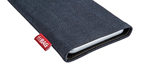 fitBAG Jive Blau Handytasche Tasche aus Textil-Stoff mit Microfaserinnenfutter für LG V10 - 3