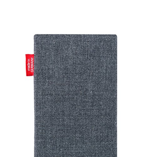 fitBAG Jive Grau Handytasche Tasche aus Textil-Stoff mit Microfaserinnenfutter für Apple iPhone 6 / iPhone 6S - 5
