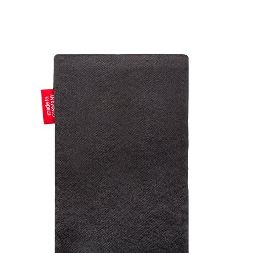 fitBAG Techno Schwarz Handytasche Tasche aus Textil-Stoff mit Microfaserinnenfutter für LG V10 - 5