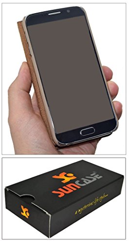 HTC One A9 | Suncase Book-Style (Slim-Fit) Ledertasche Leder Tasche Handytasche Schutzhülle Case Hülle (mit Standfunktion und Kartenfach) antik braun - 7