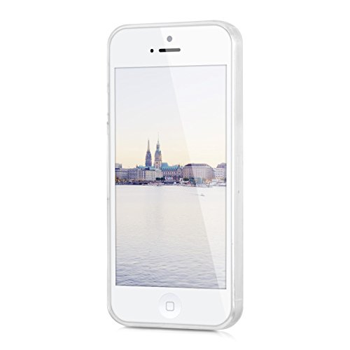 kwmobile Crystal Case Hülle für Apple iPhone SE / 5 / 5S aus TPU Silikon mit Tribal Design - Schutzhülle Cover klar in Weiß Rosa etc. - 2