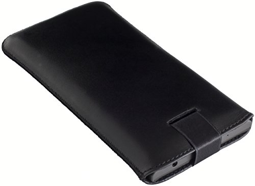 mumbi ECHT Ledertasche BlackBerry Leap Tasche Leder Etui (Lasche mit Rückzugfunktion Ausziehhilfe) - 4