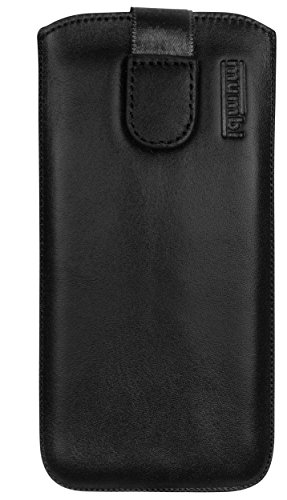 mumbi ECHT Ledertasche BlackBerry Leap Tasche Leder Etui (Lasche mit Rückzugfunktion Ausziehhilfe) - 5