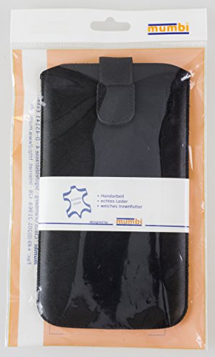 mumbi ECHT Ledertasche HTC One A9 Tasche Leder Etui schwarz (Lasche mit Rückzugfunktion Ausziehhilfe) - 9