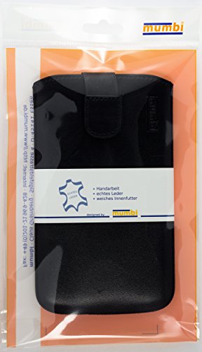 mumbi ECHT Ledertasche HTC One  M8 / M8s Tasche Leder Etui (Lasche mit Rückzugfunktion Ausziehhilfe) - 8