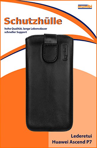 mumbi ECHT Ledertasche Huawei Ascend P7 Tasche Leder Etui (Lasche mit Rückzugfunktion Ausziehhilfe) - 2