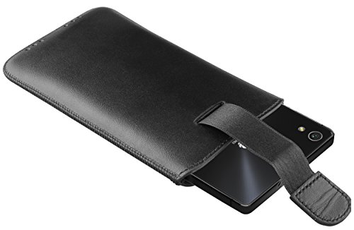 mumbi ECHT Ledertasche Huawei Ascend P7 Tasche Leder Etui (Lasche mit Rückzugfunktion Ausziehhilfe) - 5