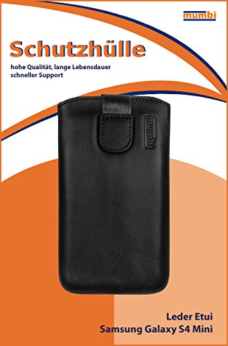 mumbi ECHT Ledertasche Samsung Galaxy S4 mini Tasche Leder Etui (Lasche mit Rückzugfunktion Ausziehhilfe) - 2