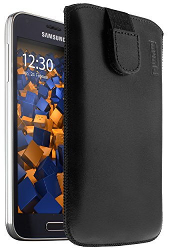 mumbi ECHT Ledertasche Samsung Galaxy S5 Mini Tasche Leder Etui (Lasche mit Rückzugfunktion Ausziehhilfe) - 1