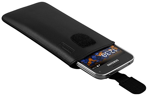 mumbi ECHT Ledertasche Samsung Galaxy S5 Mini Tasche Leder Etui (Lasche mit Rückzugfunktion Ausziehhilfe) - 4