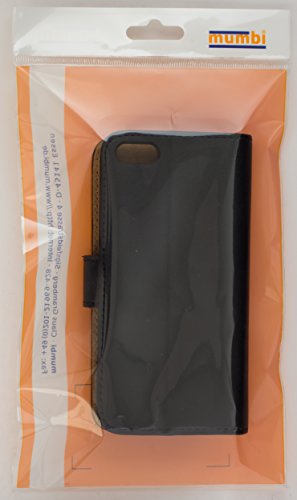 mumbi Ledertasche im Bookstyle für iPhone SE 5 5S Tasche schwarz - 8