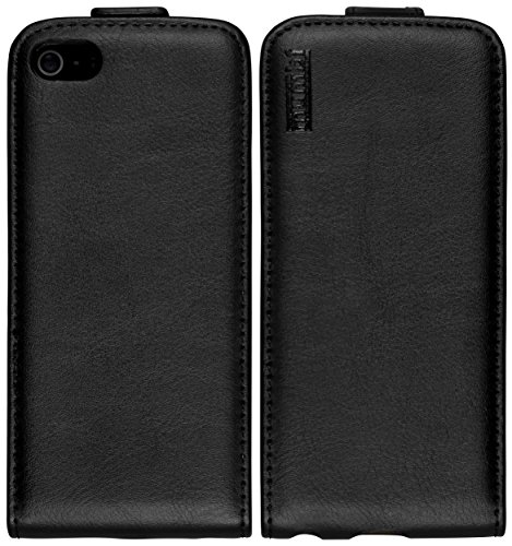 mumbi PREMIUM Leder Flip Case iPhone SE 5 5S Tasche - 5