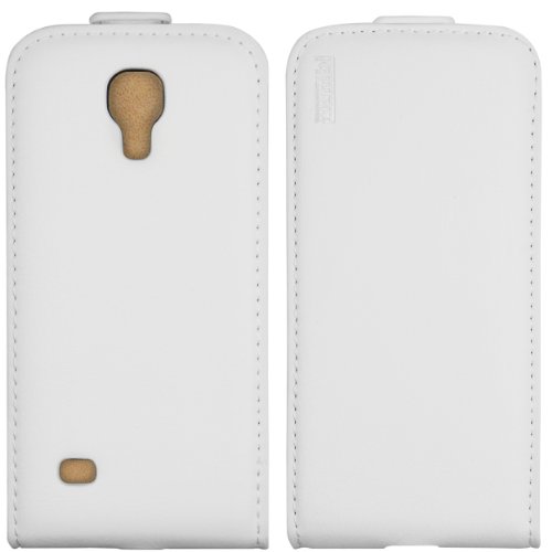 mumbi PREMIUM Leder Flip Case Samsung Galaxy S4 mini Tasche weiss - 6