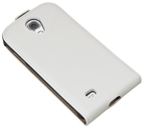 mumbi PREMIUM Leder Flip Case Samsung Galaxy S4 Tasche weiss - 5