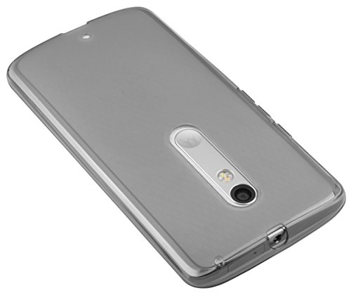 mumbi Schutzhülle Motorola Moto X Play Hülle transparent schwarz - 2