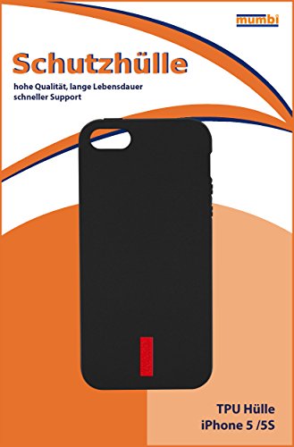 mumbi TPU Silikon Schutzhülle iPhone SE 5S 5 Hülle in schwarz - 3