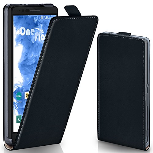 OneFlow Tasche für LG G Flex 2 Hülle Cover mit Magnet | Flip Case Etui Handyhülle zum Aufklappen | Handytasche Handy Schutz Bumper Schutzhülle mit Schale in Schwarz - 1