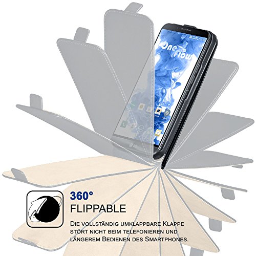 OneFlow Tasche für LG G Flex 2 Hülle Cover mit Magnet | Flip Case Etui Handyhülle zum Aufklappen | Handytasche Handy Schutz Bumper Schutzhülle mit Schale in Schwarz - 6