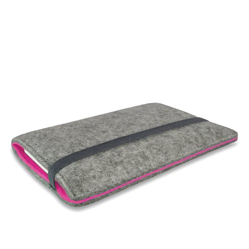 Stilbag Filztasche 'FINN' für Apple iPhone 6 - Farbe: hellgrau/pink - 2