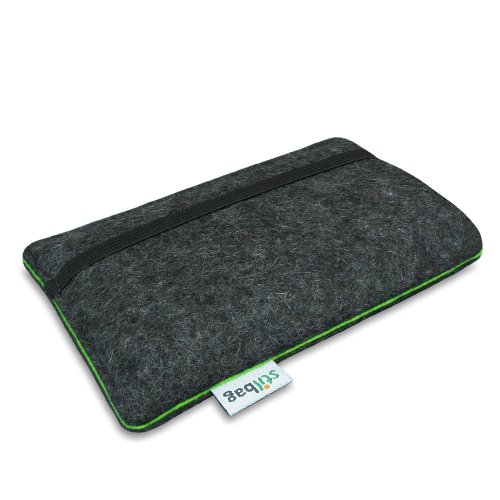 Stilbag Filztasche 'FINN' für HTC One (M8) - Farbe: anthrazit/grün - 4