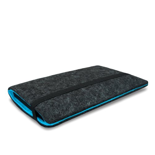 Stilbag Filztasche 'FINN' für Samsung Galaxy S6 - Farbe: anthrazit/azur - 2