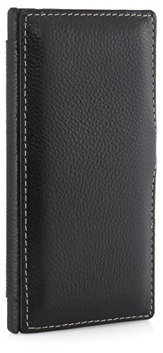 StilGut Book Type Case mit Clip, Hülle aus Leder für BlackBerry Leap, schwarz - 5