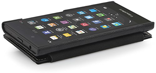 StilGut Book Type Case mit Clip, Hülle aus Leder für BlackBerry Leap, schwarz - 6