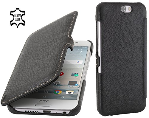StilGut Book Type Case mit Clip, Hülle aus Leder für HTC One A9, schwarz - 1